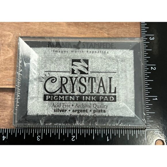 Rubber Stampede Crystal Silver Pigment Ink Pad 58192 - Picture 1 of 3